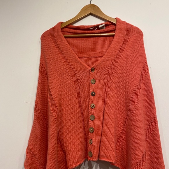 Soft Surroundings Pink Knit Button Front Shawl Grannycore Cardigan - Picture 2 of 5